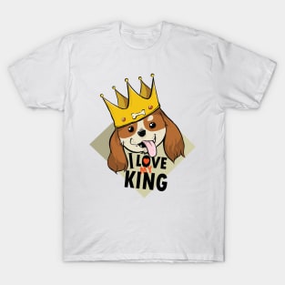 Funny Cavalier King Charles Spaniel I Love The King T-Shirt